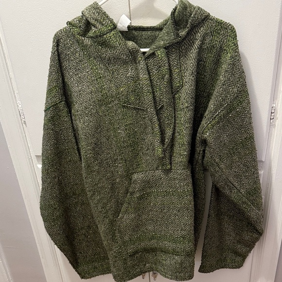 Men's Green Hooded Sweatshirt “Drug Rug” - Picture 4 of 9